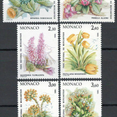 Monaco 1985 Mi 1683/88 MNH - Plante rare din Parcul Național Mercantour