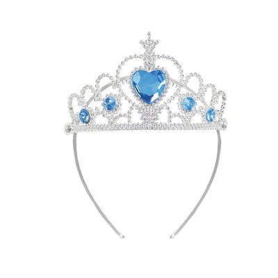 Coronita argintie pentru copii, Piatra Inima Bleu, ATU-085442 foto