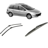 Cumpara ieftin Set 3 stergatoare PEUGEOT 307 SW (3H) 2002-2009, parbriz si luneta, Bosch Twin-Aerotwin