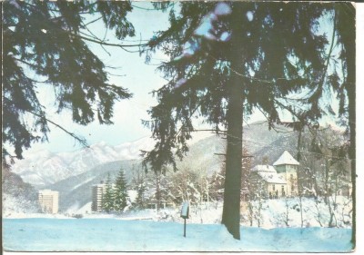 #carte postala-VALCEA-Caciulata-Peisaj de iarna foto