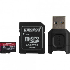 CARD READER KINGSTON, 256 GB, MicroSDXC, clasa 10, standard UHS-II U3, foto