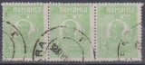 Romania, 1920, Uzuale Ferdinand (bust mic), straif de 3, stampilate (R1), Regi, Stampilat