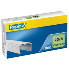 Capse 23/8 Rapid Standard, 1000 Buc/Set, Capacitate 40 Coli, Capse Rezitente, Capse Otel, Capse din Otel, Set de Capse, Set Capse Rapid, Capse Rapid S foto
