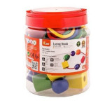 Margele mari din lemn colorate, Viga Toys