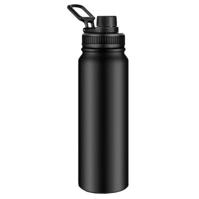 Sticla termos metalica Pufo Camping pentru bauturi, izoterm, 500 ml, negru foto