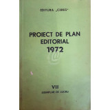 Proiect de plan editorial 1972. Exemplar de lucru