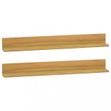 VidaXL Rafturi de perete, 2 buc., 90x10x10 cm, lemn masiv de tec 338260