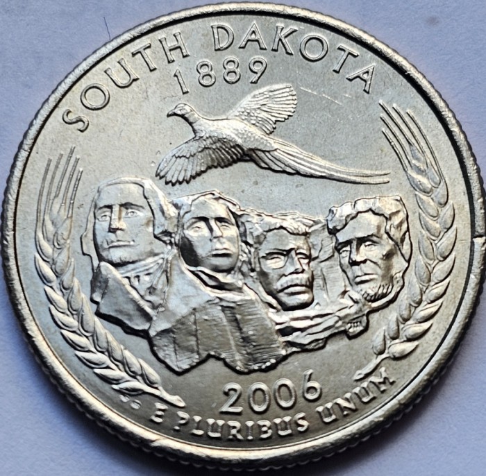 25 cents / quarter 2006 USA, South Dakota, litera P, unc-Aunc