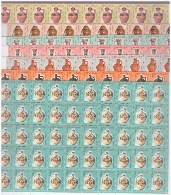 RO-112-ROMANIA 2005-Lp 1703-Ceramica romaneasca (III)-7 coli de 100 marci,MNH foto
