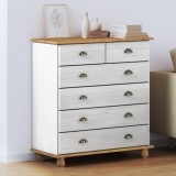 vidaXL comodă &quot;ASKIM&quot; Alb 91x40x95,5 cm Lemn masiv de pin