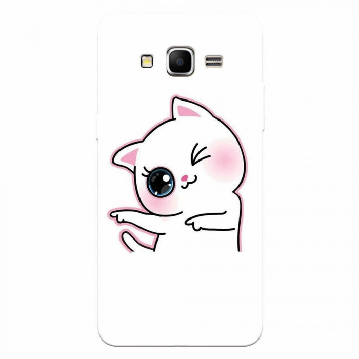 Husa silicon pentru Samsung Grand Prime, Cute Kitty