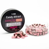 Wafters Addicted Carp Baits Pillow Candy Attract, Ciocolata &amp; Raspberry , Roz / Maro, 5mm, 40ml