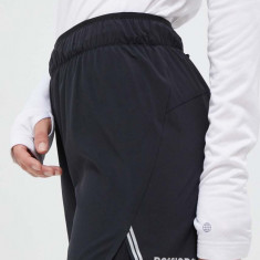 Rossignol pantaloni scurti sport femei, culoarea negru, neted, high waist