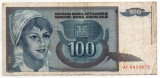 Bancnotă 100 Dinari - Iugoslavia, 1992