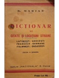 B. Marian - Dictionar de citate si locutiuni straine, editia a VI-a (Editia: Editie interbelica)