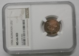 1 LEU 1996 NGC MS66 RD . RAR . TIRAJ 272.000 BUC.