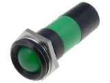 Lampă Control LED Verde 230VAC &Oslash;22,2mm IP67 Metal