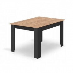Masa pentru sufragerie/living, Artool, lemn, negru si craft, 120x80x75 cm foto