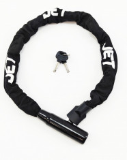 Antifurt cu cheie JET LOCK TY-771 lant, 8x8x900mm culoare negru PB Cod:Z048 foto