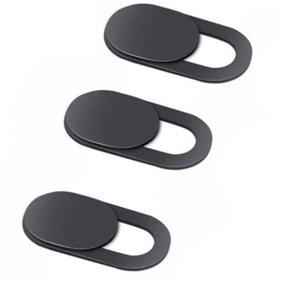 Set 3 buc protectii Webcam pentru laptop, telefon, tableta, negru foto