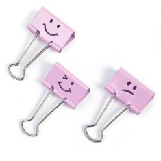 Clipsuri metalice 32 mm 20 buc Rapesc, roz