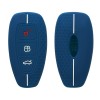 Husa Cheie Auto pentru Ford - 3 Butoane - Keyless Go, kwmobile, Silicon, Albastru, 53133.11