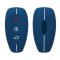 Husa Cheie Auto pentru Ford - 3 Butoane - Keyless Go, kwmobile, Silicon, Albastru, 53133.11