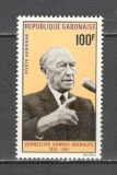 Gabon.1968 Posta aeriana:1 an moarte K.Adenauer-cancelar MG.42