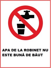 Placuta apa de la robinet nu este buna de baut foto