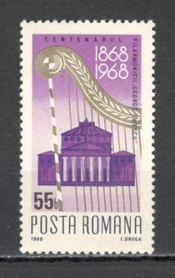 Romania.1968 100 ani Filarmonica G.Enescu TR.259 foto
