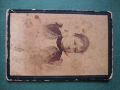 Fotografie Visit Portrait , doamna , anii 1900 ,dimensiuni 11cm x 6 cm .