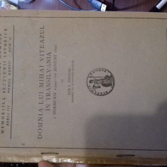 ion I Nistor -DOMNIA LUI MIHAI VITEAZUL IN TRANSILVANIA 1 nov 1599-19 aug.1601