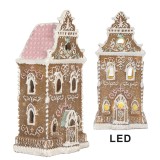 Cumpara ieftin Casuta Turta Dulce polirasina multicolora, led 9x7x18 cm