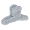 Clamă Păr Femei, Model Buclă, Culoare Gri, Lungime 12cm, Imitatie Blană, Oem