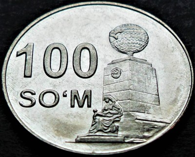 Moneda exotica 100 SOM - UZBEKISTAN, anul 2018 * cod 472 A = A.UNC foto
