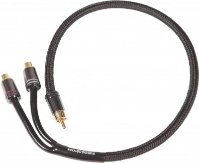 Cablu YR-RCA de &amp;icirc;nalta calitate (pereche) de 300 mm (2x F si 1x conector M) cu SNAKE SKIN Audio System CarStore Technology foto