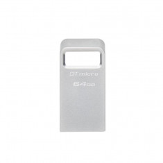 USB Flash Drive Kingston 64GB Data Traveler Micro, USB 3.2 Gen1, Metalic