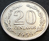 Moneda 20 CENTAVOS - ARGENTINA, anul 1959 *cod 2475 A