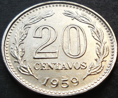 Moneda 20 CENTAVOS - ARGENTINA, anul 1959 *cod 2475 A foto