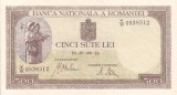 ROMANIA 500 lei 20 aprilie 1942 AUNC!!!