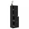 Gossi dulap de farmacie, negru, 40x41x174,5 cm, lemn prelucrat