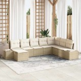 VidaXL Set de canapele pentru grădină 8 pcs Bej 319 x 209 x 85 cm