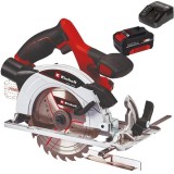 Einhell TE-CS 18/165-1 Li PXC + Starter Kit - Fierastrau circular 165x20x1.6 mm + Set 1 acumulator si incarcator Li-Ion 18 V 4 Ah