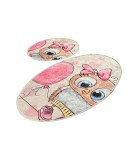 Set 2 Covorase baie Kitty, 60 x 100 cm, 50 x 60 cm, Antiderapant, Multicolor