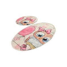 Set 2 Covorase baie Kitty, 60 x 100 cm, 50 x 60 cm, Antiderapant, Multicolor