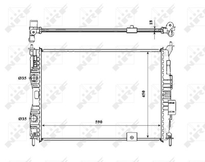 NRF 53846 Radiator, racire motor foto