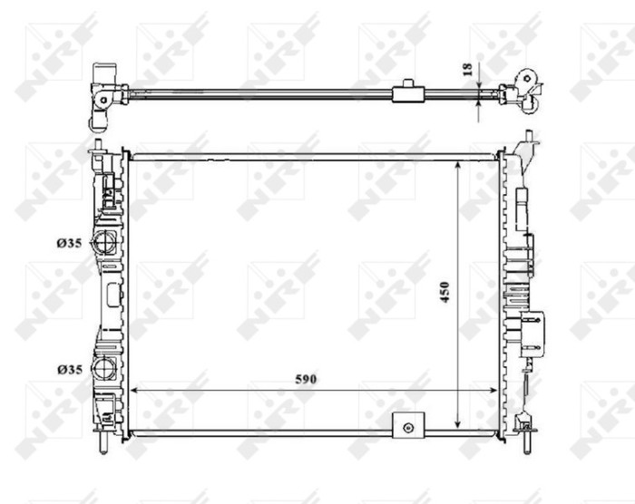 NRF 53846 Radiator, racire motor
