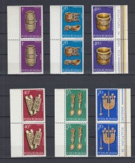 ROMANIA 1978 LP 959 SCULPTURA IN LEMN PERECHE SERII MNH foto