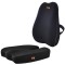 Set 2 Perne Ortopedice Linomag&reg;, Perna lombara completa &amp; Perna sezut suport coccis din spuma cu memorie, Negru
