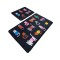 Set 2 Covorase baie Black Cats, 60 x 100 cm, 50 x 60 cm, Antiderapant, Negru